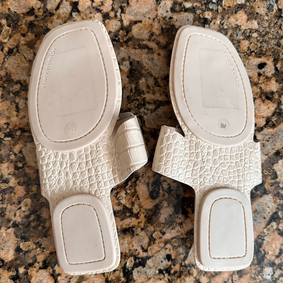 Tory Burch Leather Flip Flops, Summer Slides - Picture 5 of 7